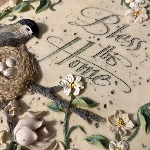 Garden of Grace “Bless This Home” Bird Nest Spring Wall Hanging 12” - Picture 2 of 5